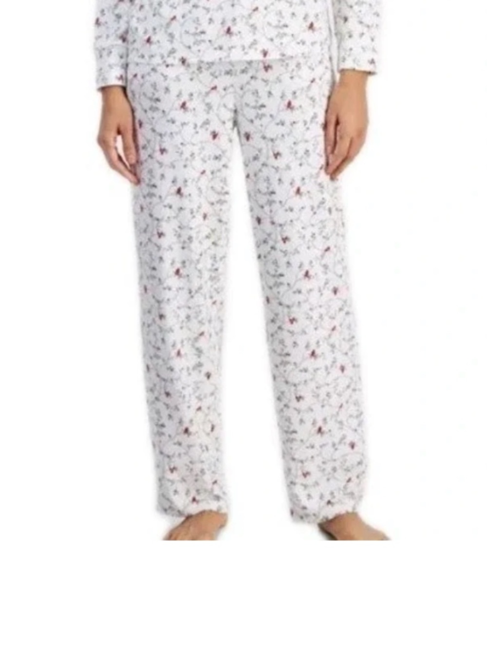 Charter Club Soft Knit Pajama Pants Womens Small Red White Cardinal NWT